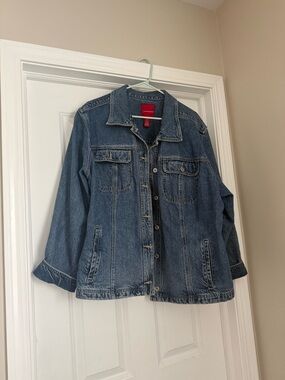 Gloria Vanderbilt Blue Denim Jacket with Button Front